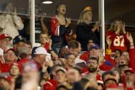 Taylor Swift and Travis Kelce's mother at Kansas City Chiefs-Denver Broncos game